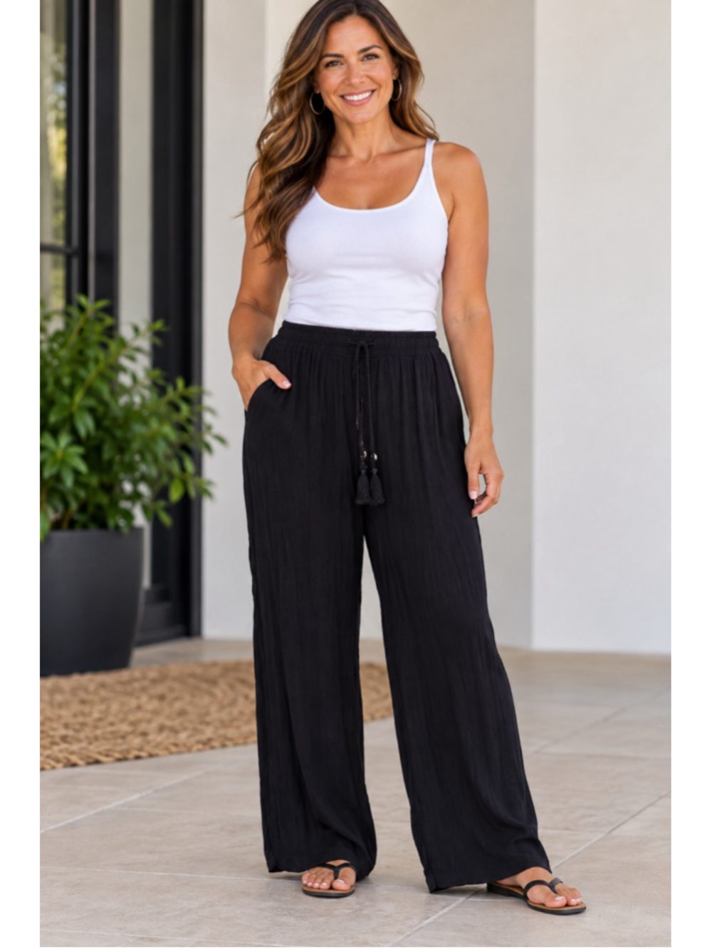 Mudd Wide Leg Pants Black Women's Size XL